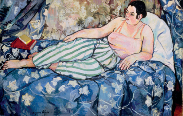 Suzanne Valadon, La Chambre bleue, 1923 Huile sur toile, 90 x 116 cm, Achat de l’État, 1924 Paris, Centre Pompidou, Musée national d’art moderne, LUX.1506 P, en dépôt au musée des Beaux-Arts de Limoges © Centre Pompidou, MNAM-CCI, Dist. RMN-Grand Palais / Jacqueline Hyde